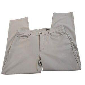 Callaway Optimum Performance Polyester 5 pocket light Gray Golf Pants Size 34X32
